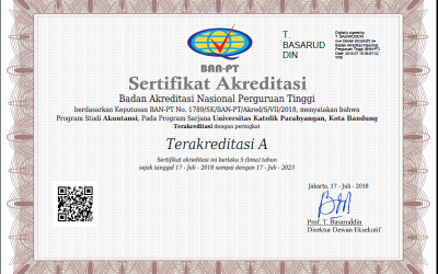 Akuntansi UNPAR Berhasil Mempertahankan Akreditasi A